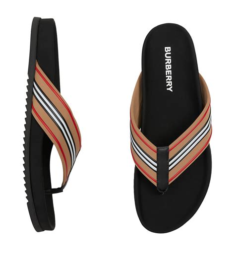 burberry icon stripe sandals|Burberry Women's Eve Icon Stripe Slingback Sandals Shoes.